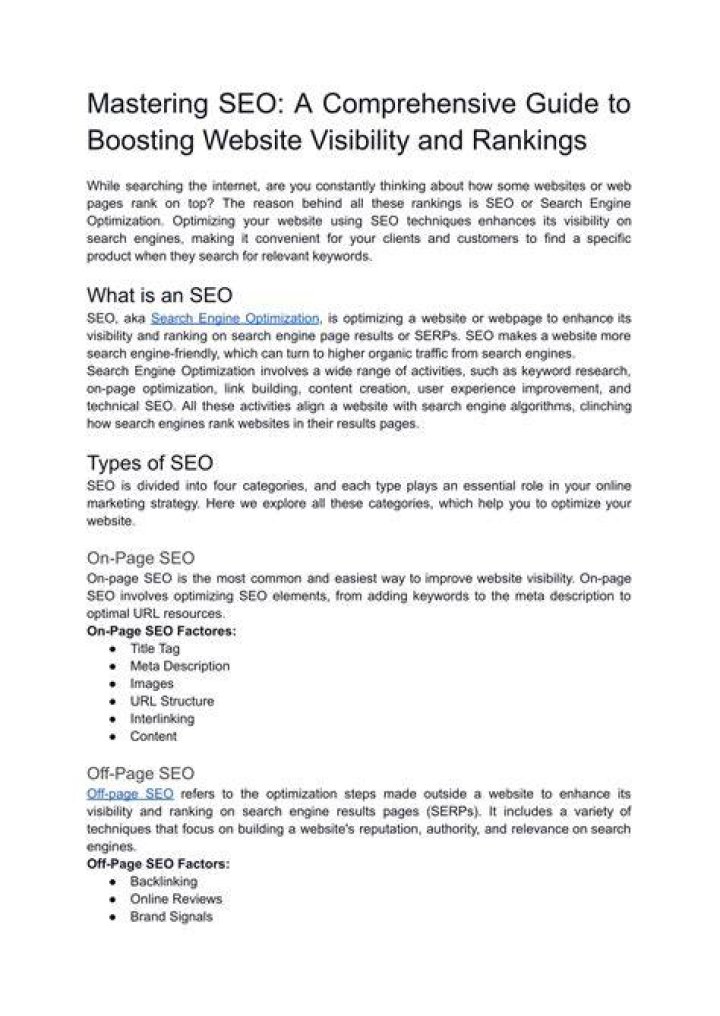 Mastering SEO for PDF: A Comprehensive Guide to Boosting Your PDF's Online Visibility