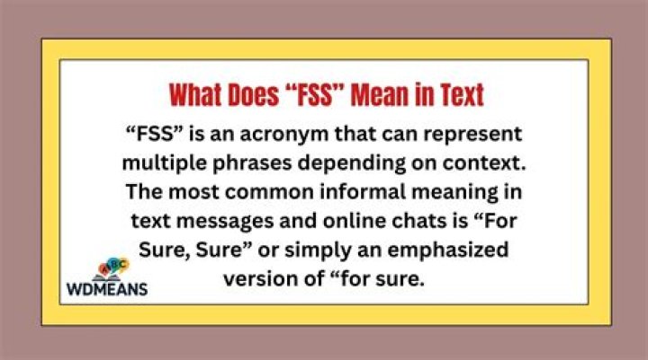 What Does FSS Mean on Text? A Comprehensive Guide